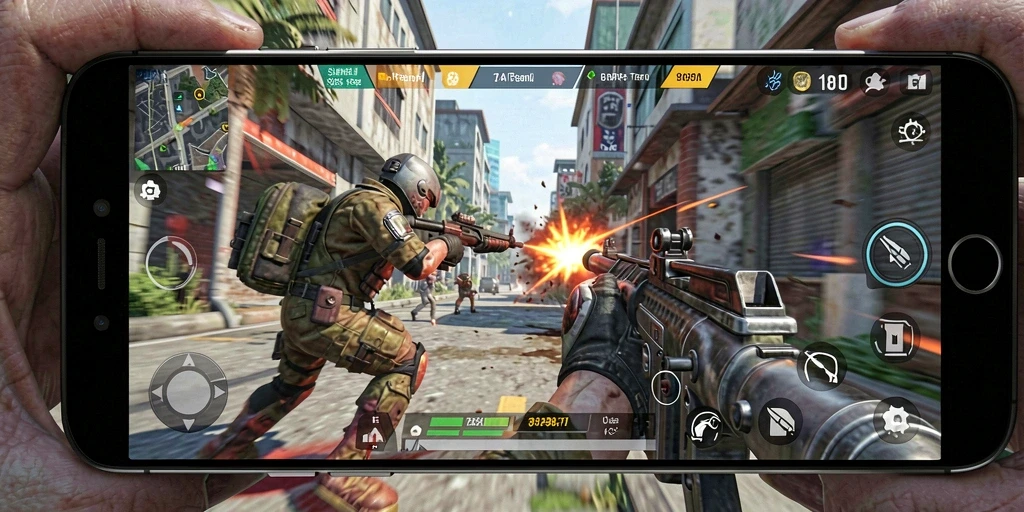 Screenshot gameplay 898A menampilkan pertempuran seru dalam permainan TPS.