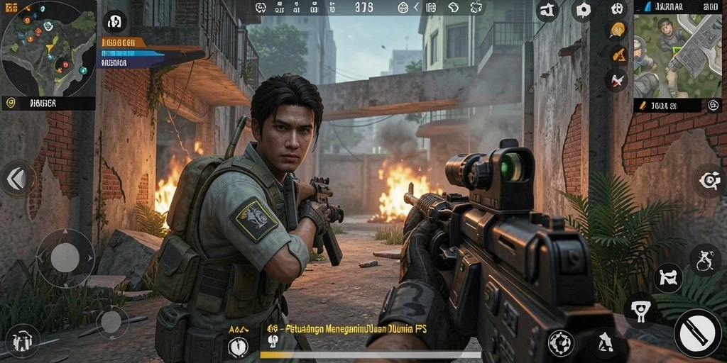 Tangkapan layar gameplay AA666 menunjukkan pertempuran yang intens dan mendebarkan.