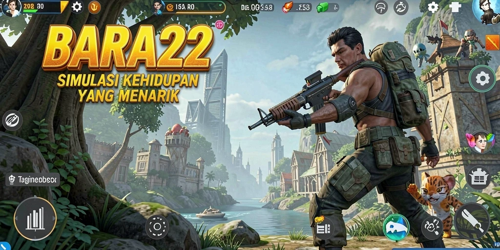 Screenshot BARA22 menampilkan gameplay simulasi yang seru dan mendalam.
