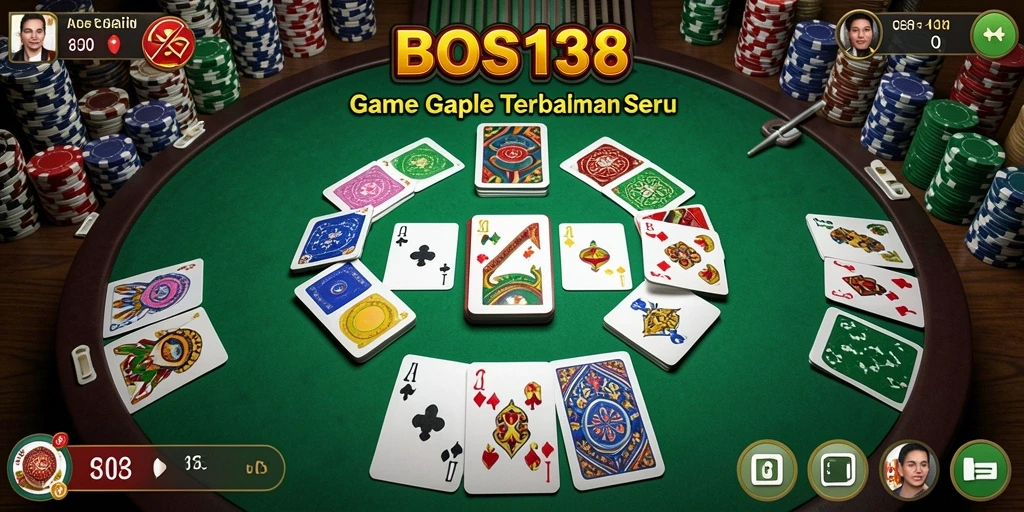 Tampilan gameplay seru dalam permainan Gaple yang menarik.