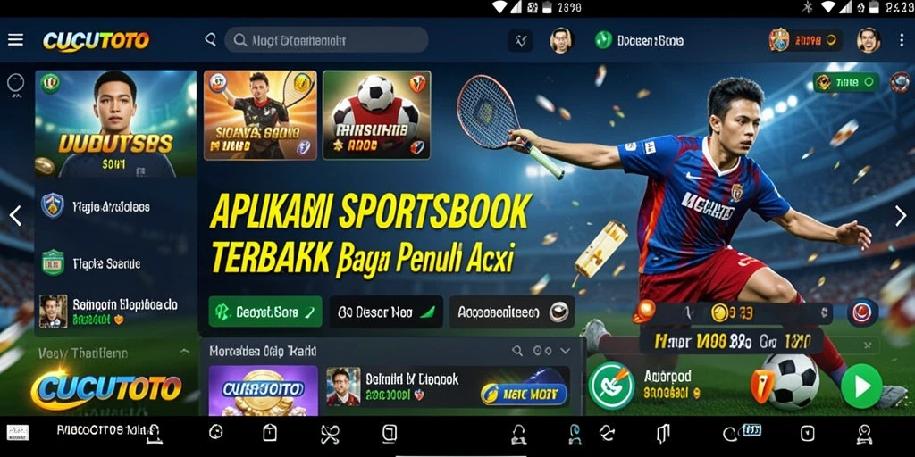 Tampilan gameplay seru dari aplikasi Sportsbook CUCUTOTO.
