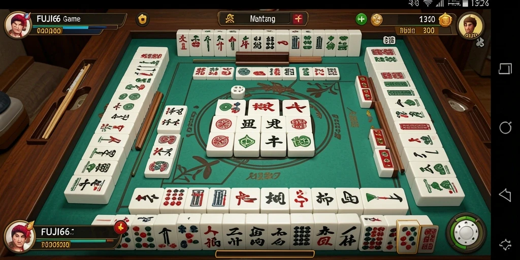 Tampilan gameplay <strong>FUJI66</strong> yang menarik dengan desain Mahjong yang menawan.