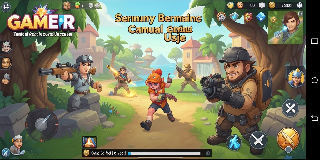 Tampilan gameplay menarik dari GAMERP yang penuh warna.