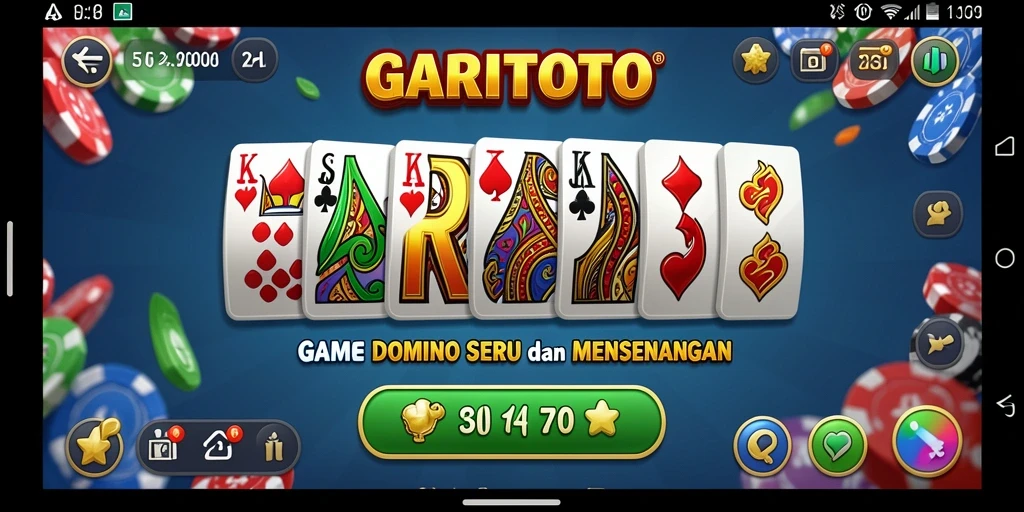 Tampilan screenshot GARITOTO menampilkan aksi seru permainan Domino.