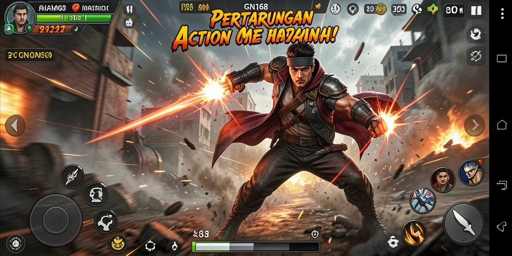 Tampilan gameplay seru dan mendebarkan di GN168.