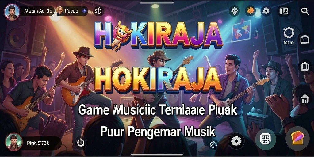 Screenshot gameplay HOKIRAJA dengan interface yang menarik dan lagu-lagu seru.