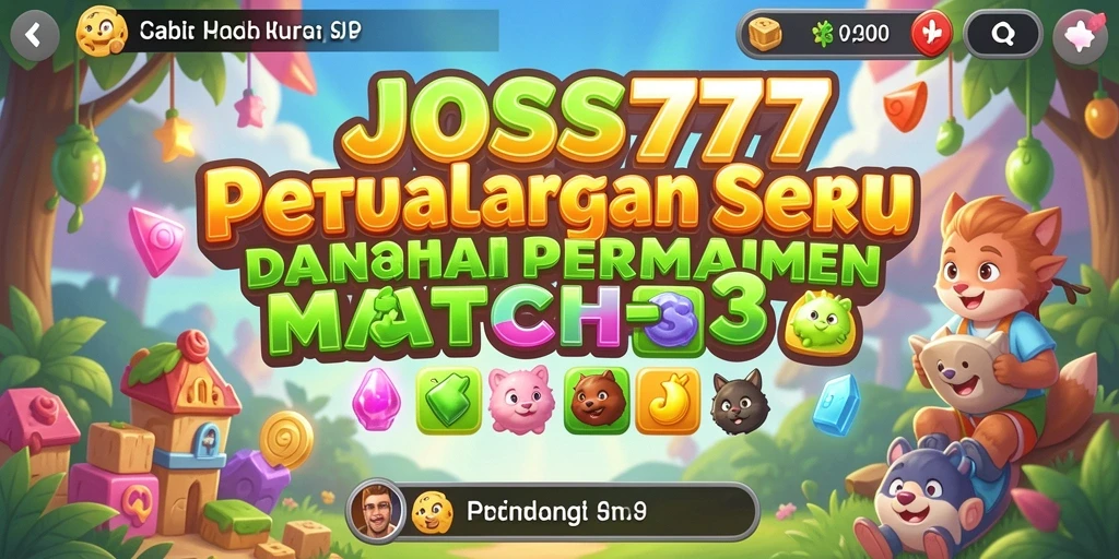 Tampilan gameplay menarik dengan tantangan Match-3 yang seru.