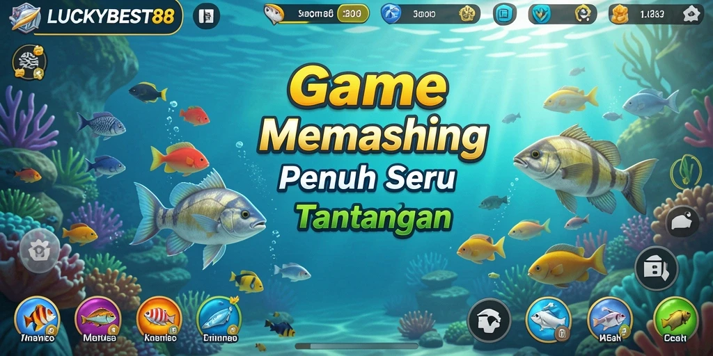 Screenshot gameplay LUCKYBEST88 menampilkan aksi memancing yang seru.