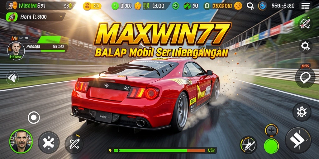 Tangkapan layar gameplay balapan yang mendebarkan di MAXWIN77.