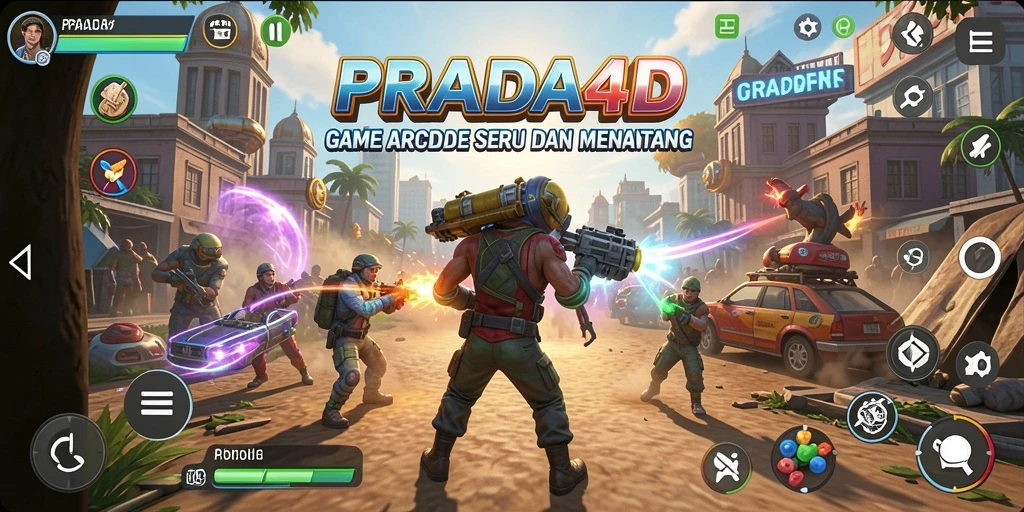 Tampilan seru gameplay PRADA4D dengan level menantang.
