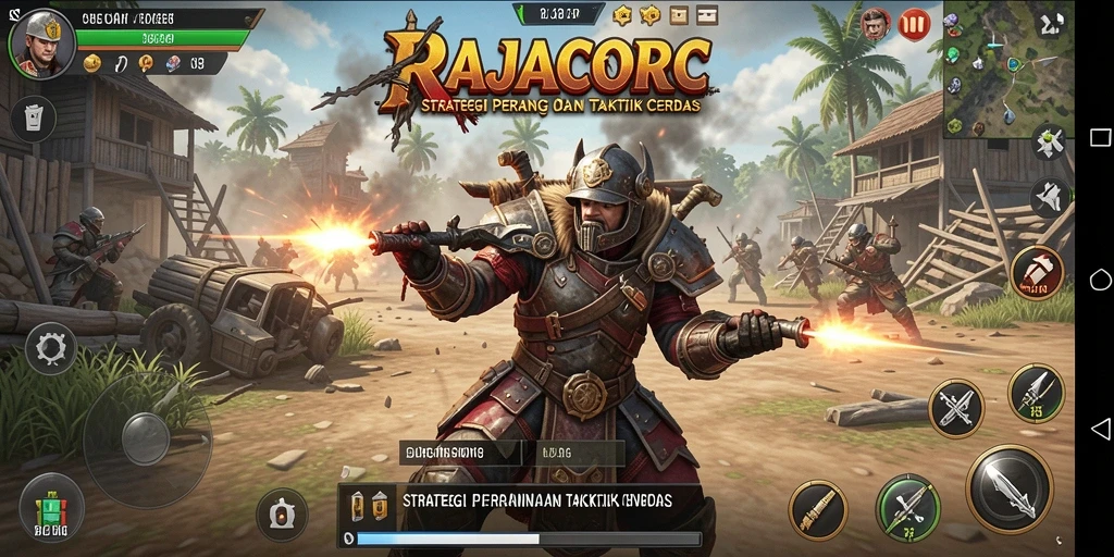 Tampilan gameplay RAJACORC yang seru dan menantang.