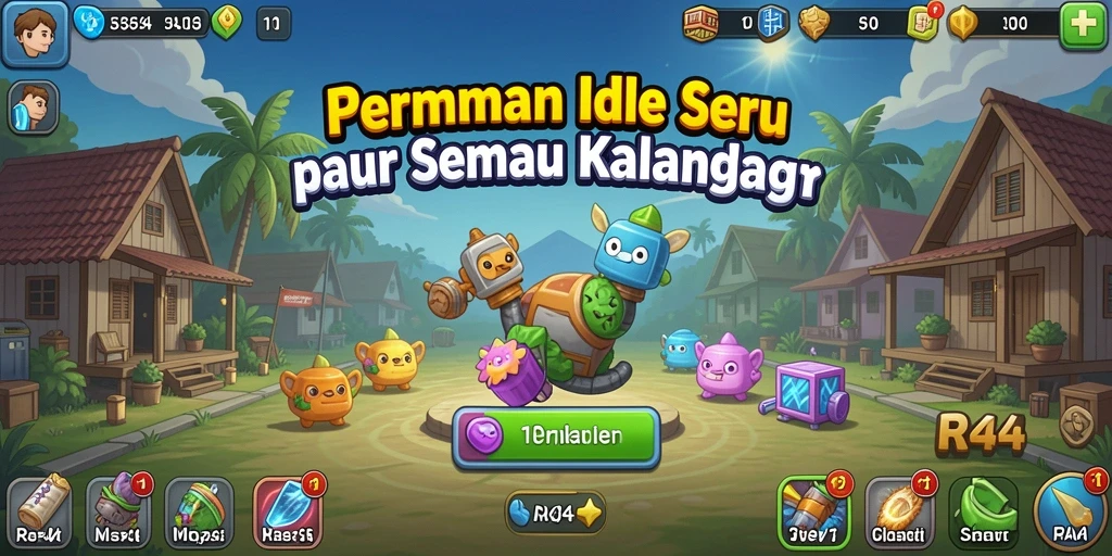 Tampilan gameplay RR44 yang memukau dengan karakter dan lingkungan yang cerah.
