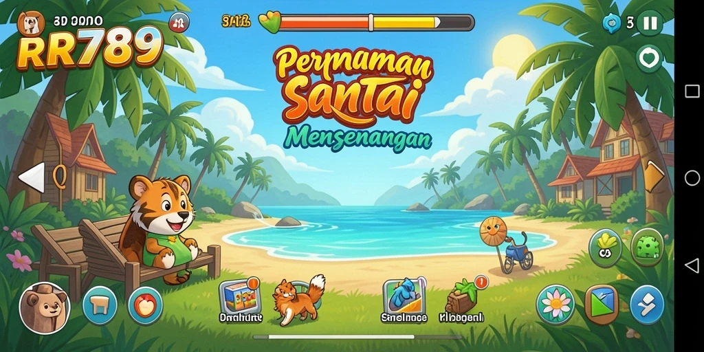Screenshot RR789 menampilkan gameplay santai yang menyenangkan.