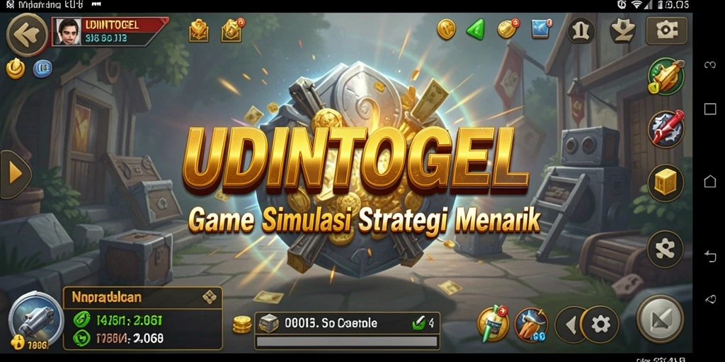 Tangkapan layar utama UDINTOGEL menunjukkan gameplay yang menegangkan.